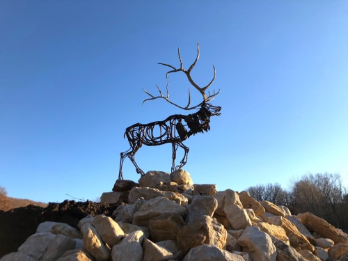 Elk Return | Public Sculptures by Wendy Klemperer Art Inc | St. Louis University Henry Lay Sculpture Park in Louisiana
