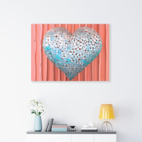 TealHeart_4363 -- on coral: Love, the pop-culture way | Art & Wall Decor by Petra Trimmel
