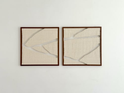 Kintsugi Diptych | Tapestry in Wall Hangings by Ana Salazar Atelier