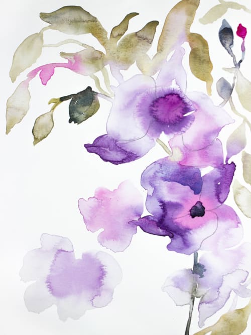 Orchid No. 19 : Original Watercolor Painting | Paintings by Elizabeth Becker