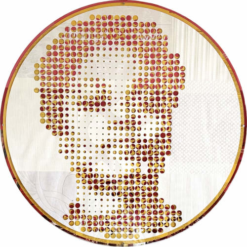 Dots Portrait #4 - Limited Edition 2/3 | Collage in Paintings by Paola Bazz