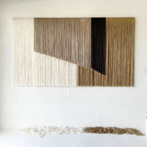 Layered Fiber Canvas No.2 Angled | Tapestry in Wall Hangings by Vita Boheme Studio