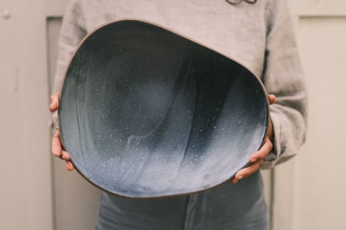 Ceramic Serving Platter in Matte Black | Serveware by Pyre Studio