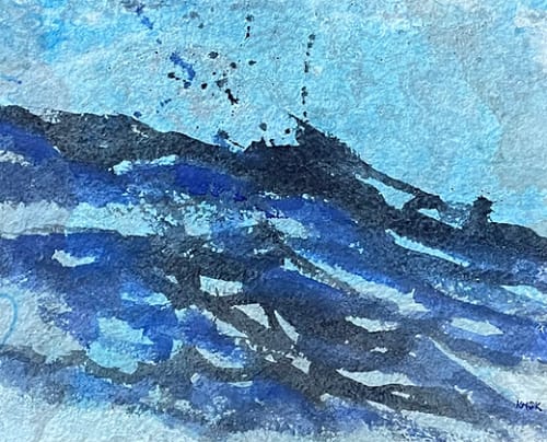 Intuitive Flow - 9x12 in. Botanical Painting on Cotton Paper | Paintings by KMOK Art