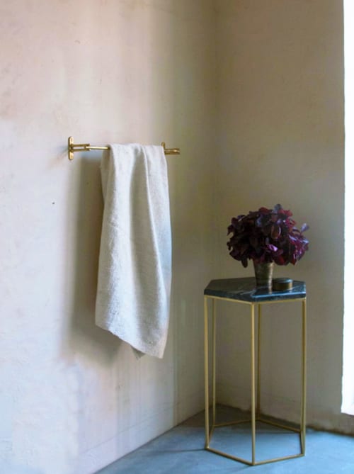 Luxury Bar Towel Hanger N16 Small - 18 Inches | Rack in Storage by Mi&Gei Hardware Design Studio