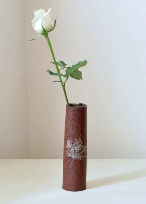 Small Ceramic Vase Rustic Decorative Bud Vase | Vases & Vessels by ShellyClayspot