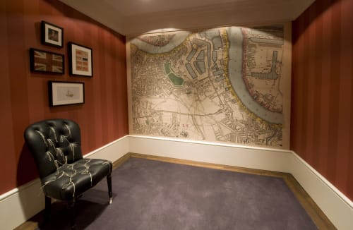 Custom Wallpaper & Reproduction Vintage London Map | Wallpaper by Space Innovation Ltd | Capucines in Paris