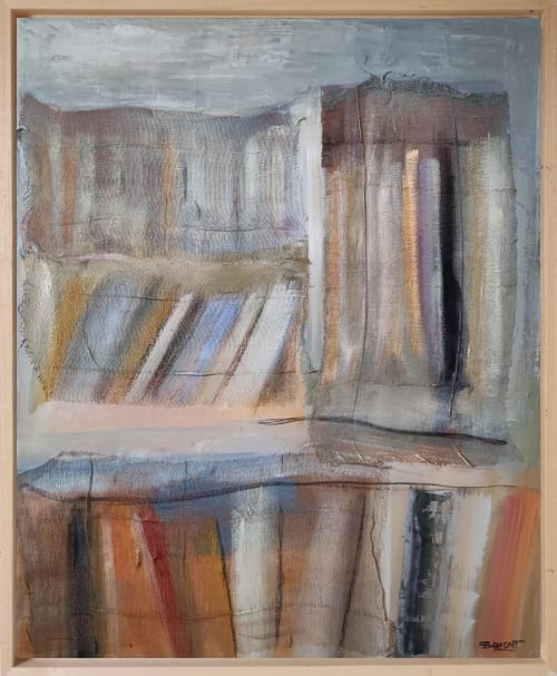 Bibliothèque 8 / Library 8 | Oil And Acrylic Painting in Paintings by Sophie DUMONT