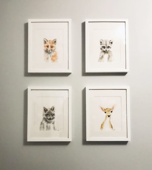 Baby animals for nursery | Paintings by Clementine Studio