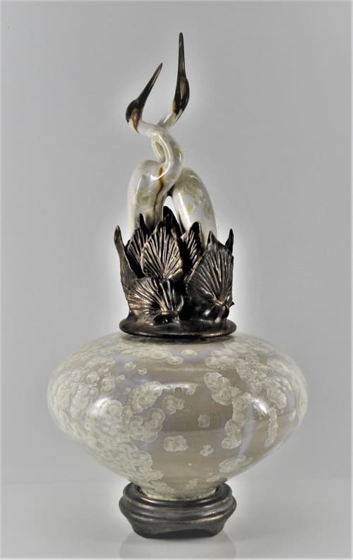 Shadow Dancers  Ivory | Vases & Vessels by Debra Steidel | Steidel Fine Art in Wimberley