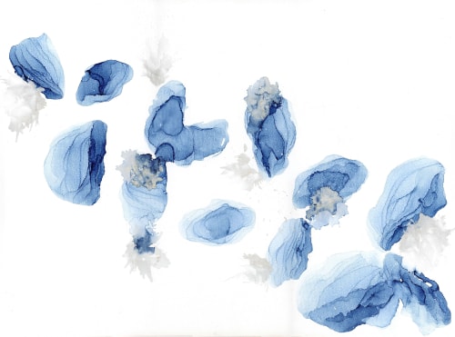 breath of blue | original dye ink painting | Paintings by Megan Spindler