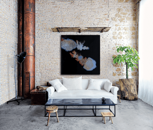 'DEEP SEA' - Luxury Ocean Seascape Epoxy Resin Abstract Art | Paintings by Christina Twomey Art + Design