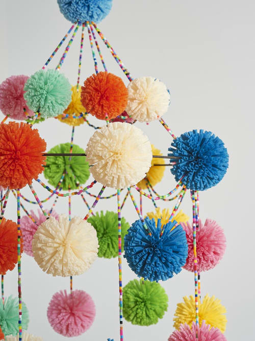 Kinetic Paper Chandelier / Mobile "JOY" | Sculptures by Paula Hartmann