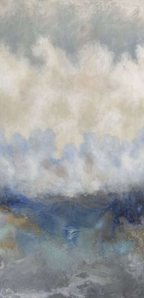 Blue CLOUDSCAPE II | Mixed Media in Paintings by Lori Sperier Art