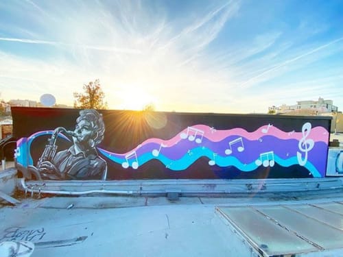 “Jazz Hands” | Street Murals by Darin | Lake Merritt in Oakland