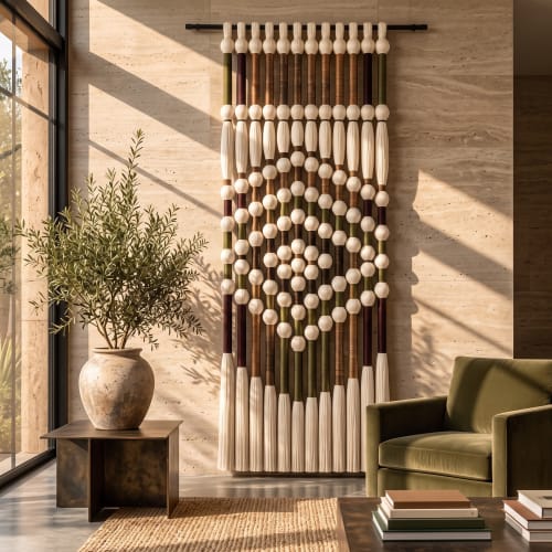 Oversized Macrame Wall Art | Luxury Hotel Lobby & Home Decor | Macrame Wall Hanging in Wall Hangings by Sarmal Design