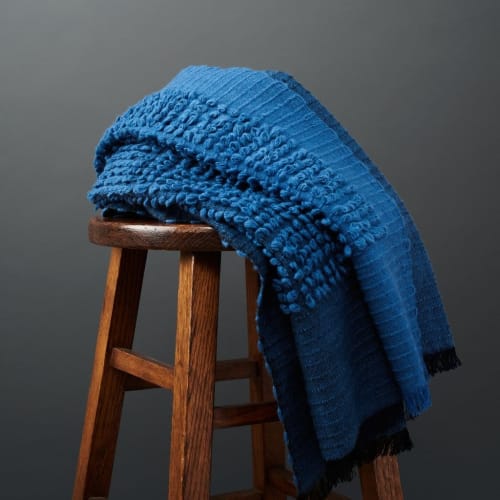 Macaroon Midnight Dark Blue Throw
