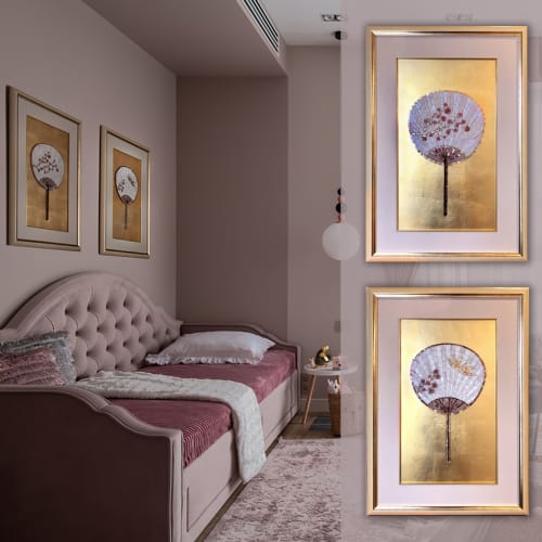 Oriental fans - set of two | Mosaic in Art & Wall Decor by Julia Gorbunova