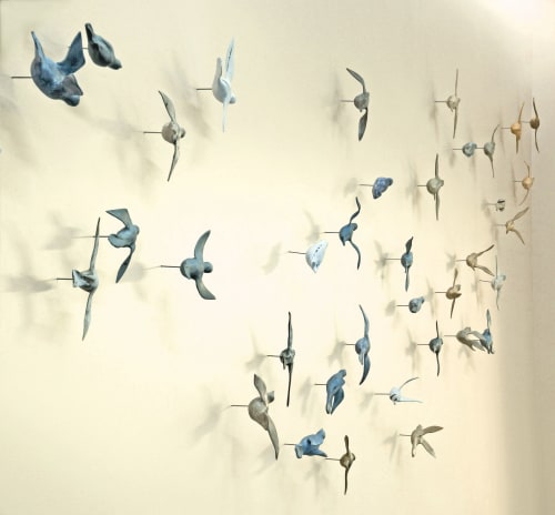 Murmurations | Wall Sculpture in Wall Hangings by Susan Hostetler Studio | Inova Fairfax Hospital in Falls Church
