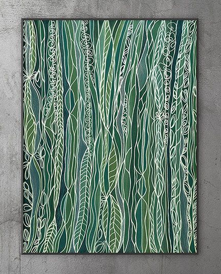 Verdure | Oil And Acrylic Painting in Paintings by Leilani Norman Art & Design