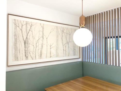 forest, chalk paint on kozo paper | Drawings by Tania Love
