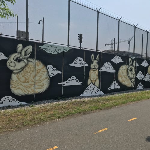 PowWowDC Mural, 2018 | Street Murals by Golden Rabbit Silent Monkey