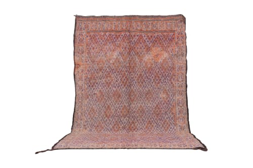 Vintage Moroccan Wool Rug 6.5 x 10 ft - Berber Handmade Rug | Rugs by KHALIL Z