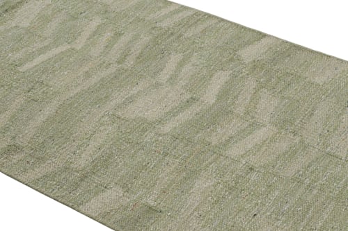 Rug & Kilim’s Scandinavian Rug in Green and Cream | Area Rug in Rugs by Rug and Kilim