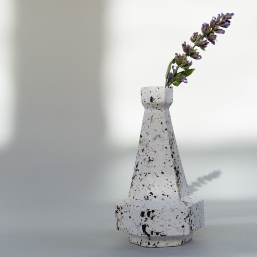 Terrazzo Sculptural Vase - Hexad 06 | Vases & Vessels by Tropico Studio