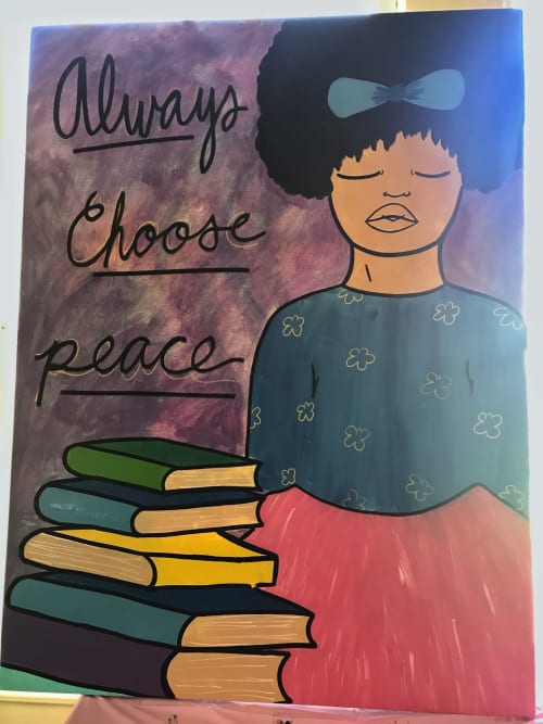 The Peace of a Student | Oil And Acrylic Painting in Paintings by Peace Peep Designs | Ewa Plains Enrichment Program in Ewa Beach