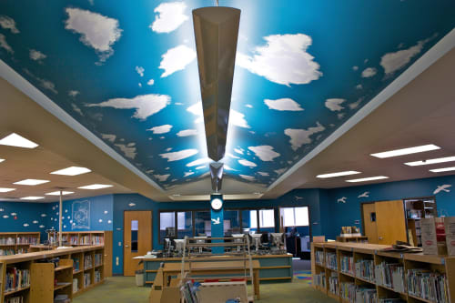 Reading Sets You Free | Murals by Avery Orendorf | Cedar Creek Elementary School in Austin