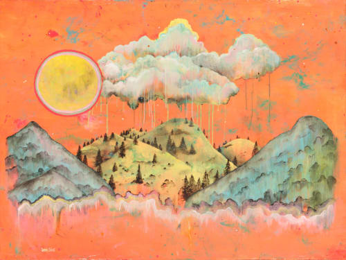Lucid Mountain | Paintings by Sarah Stivers | Red E Café in Portland