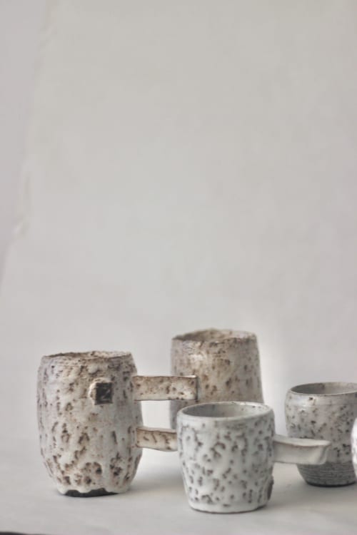 Glazed terra nigra clay mug | Drinkware by ZHENI