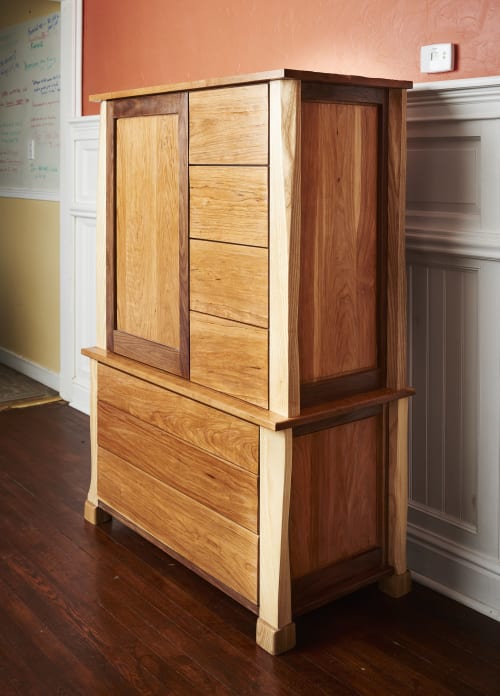 Quilted Cherry Armoire | Furniture by Burghwood