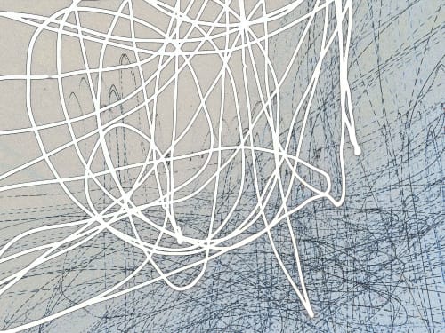 String Play | Blue Complexity 4306 | Prints in Paintings by Petra Trimmel