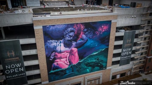 Atlas | Murals by SRIL ART | Hardware Apartments in Salt Lake City