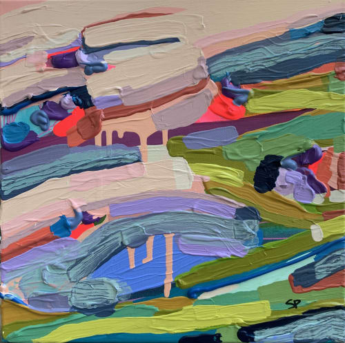 Riverbed | Oil And Acrylic Painting in Paintings by Shiri Phillips Designs