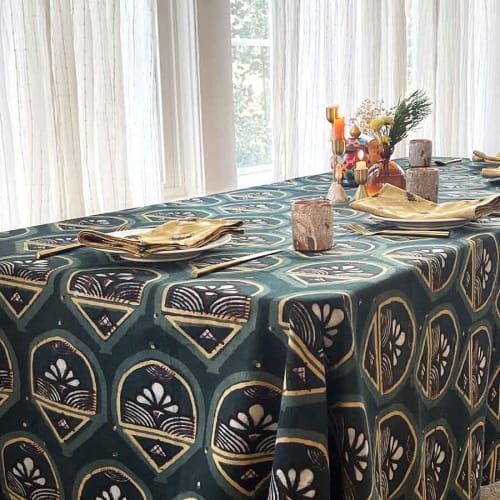 Rajkumari Organic Cotton Tablecloth | Linens & Bedding by ichcha