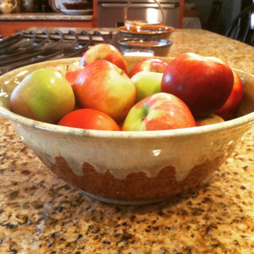 Apple Harvest Bowl | Tableware by East Ridge Pottery LLC | Private Residence, Warwick, NY in Warwick