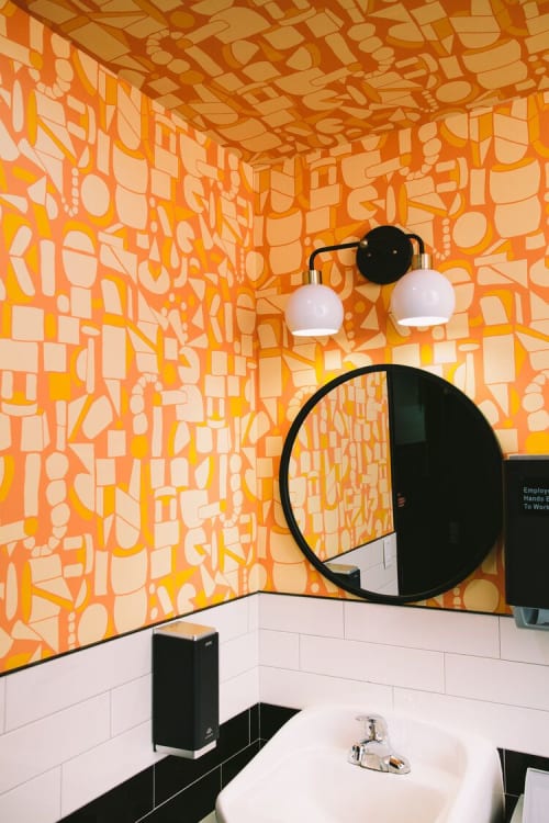 Custom Wallpaper | Wallpaper by New Hat Projects | The Grilled Cheeserie in Franklin
