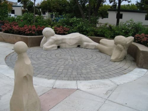 Body Benches, Body Bollards | Public Sculptures by Marjorie Pitz