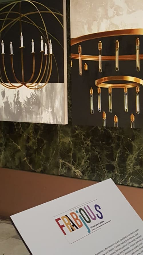 As Above So Below, Chandelier paintings | Paintings by Sandra Mack-Valencia | The Church of St. Paul the Apostle in New York