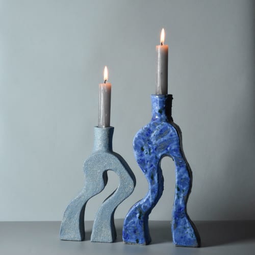"Two legs" candle holders | Decorative Objects by VeromOCERAMICS by Veronika Mozessov