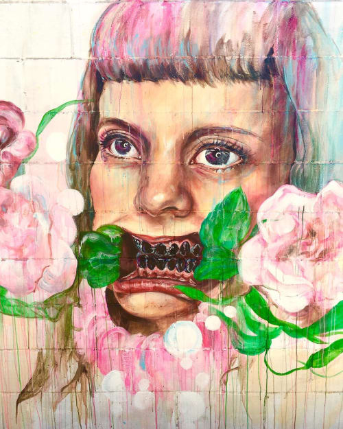 Bakeneko | Murals by Anne Bengard | Nau Bostik in Barcelona