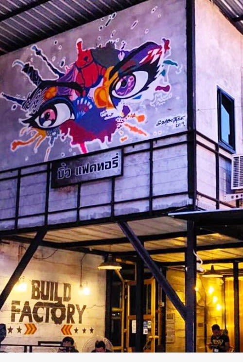 Mural | Murals by Szabotage | BUILD Factory Night Club in Tambon Khuekkhak