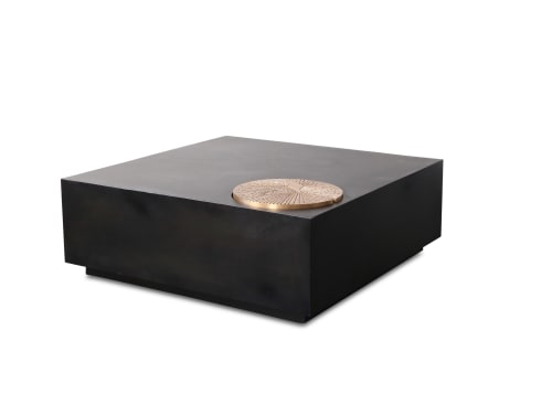 Paolo Table with Burnished Steel Structure by Costantini | Tables by Costantini Design