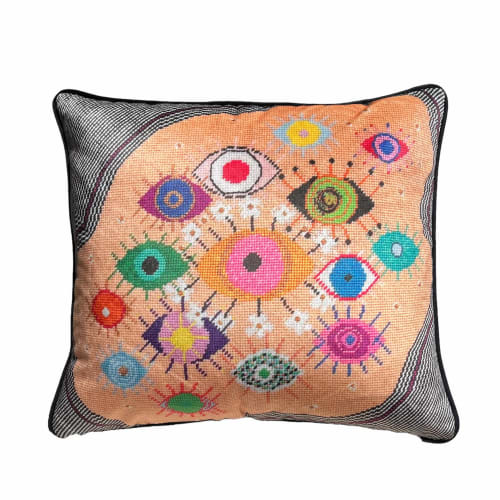 velvet IDOLEYES original feather down lumbar pillow, custom | Pillows by Mommani Threads