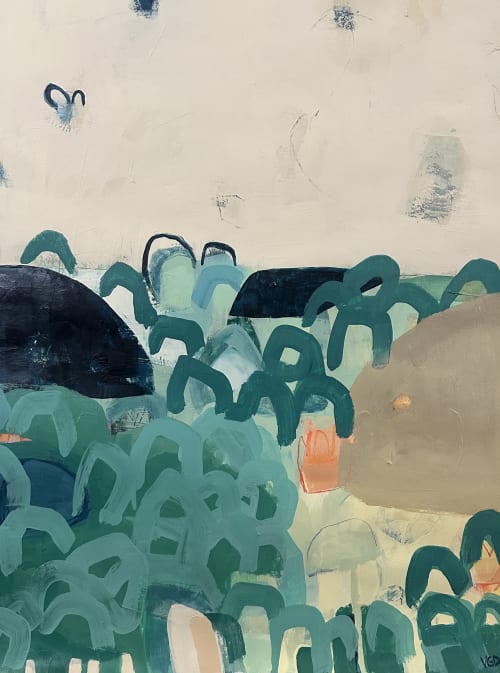 That bright open place on high ground | Mixed Media in Paintings by Vikki Drummond