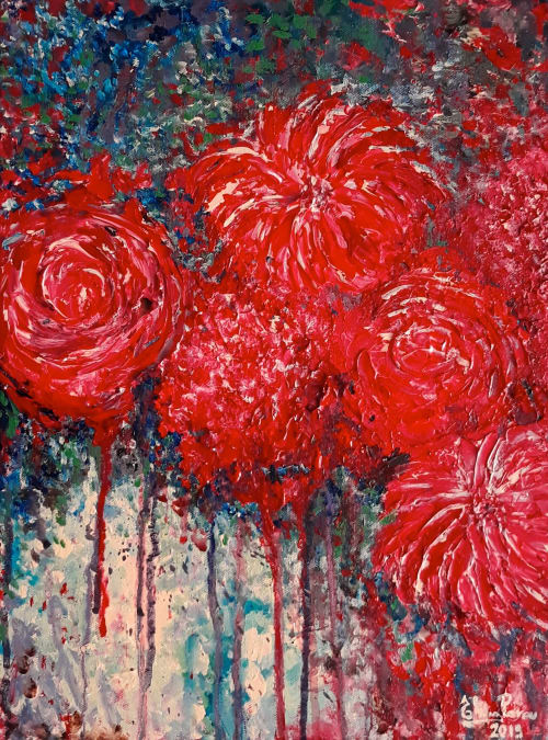 Red dreams | Paintings by Elena Parau