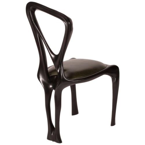 Amorph Gazelle Dining Chair, Solid Wood, Ebony Stained | Chairs by Amorph